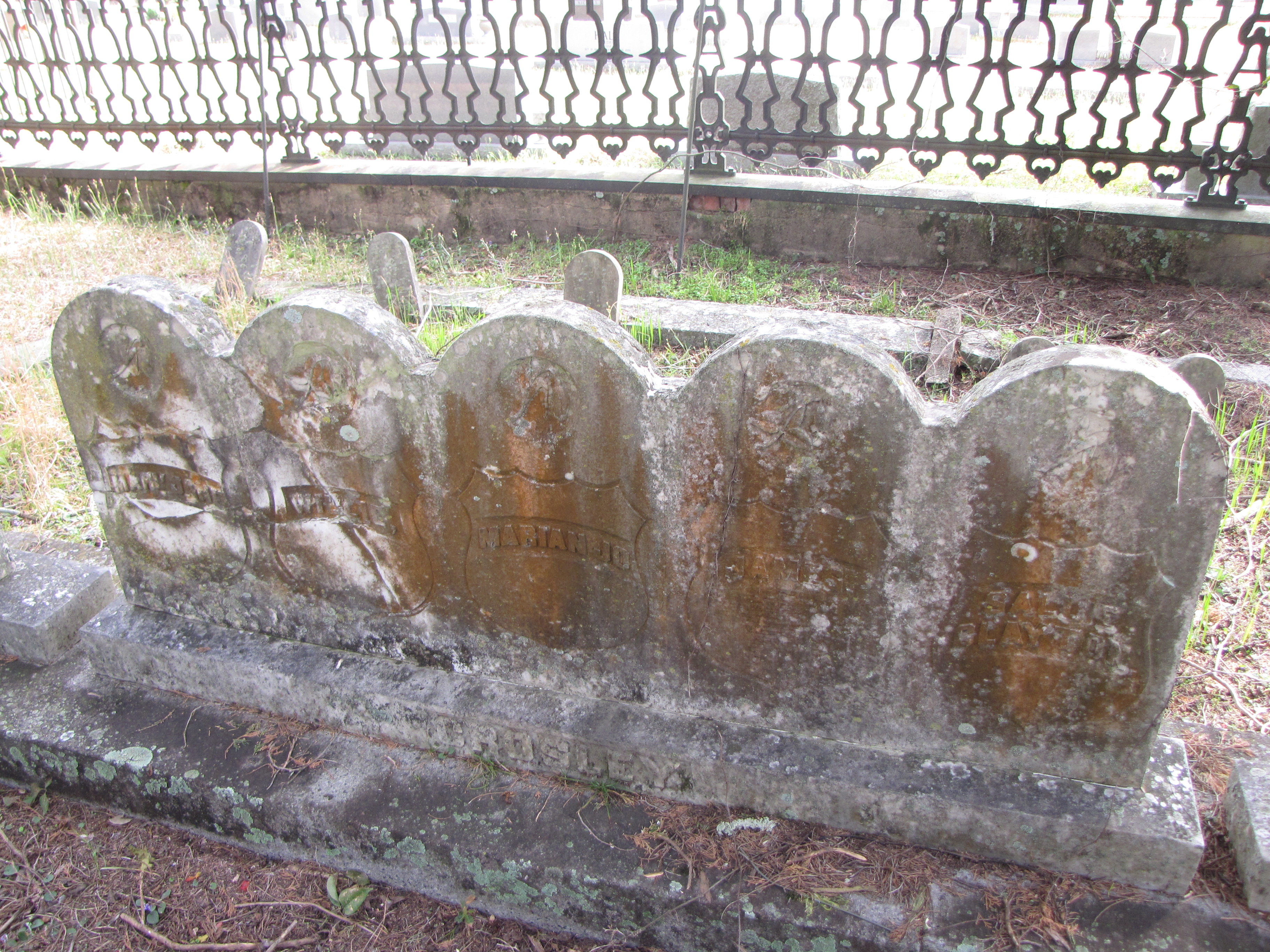 Image of five part marble marker