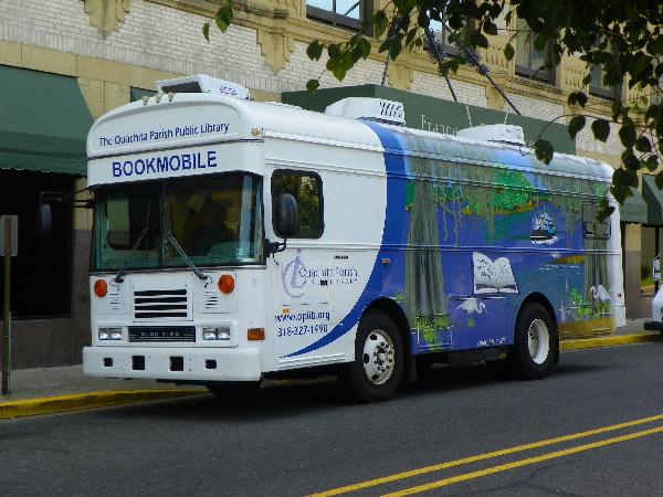 Front of the Ouachita Parish Public Library bookmobile